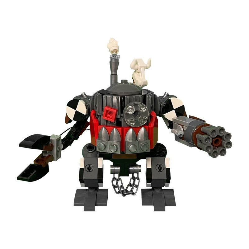 Grimdark Space Orc Mecha Combat Robot Building Kit | LEGO-Compatible MOC - 3