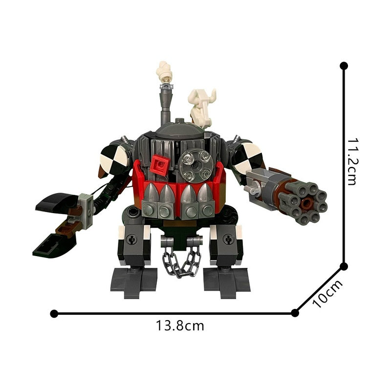 Grimdark Space Orc Mecha Combat Robot Building Kit | LEGO-Compatible MOC - 4