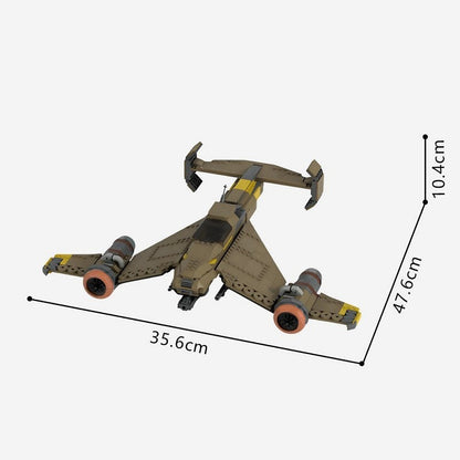 Grimdark Space Strike Fighter MOC Building Kit | Sci-Fi Starfighter Model - 3