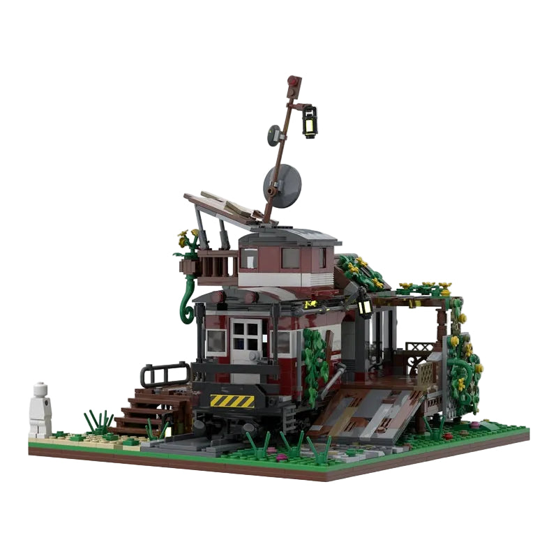 Guard Car Flower House MOC Railway Diorama Building Kit - 1