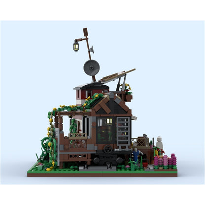 Guard Car Flower House MOC Railway Diorama Building Kit - 5
