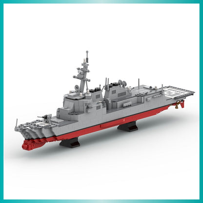 Guided Missile Destroyer MOC Building Kit | Modern Warship Model - 6