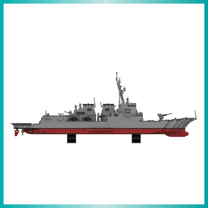 Guided Missile Destroyer MOC Building Kit | Modern Warship Model - 7