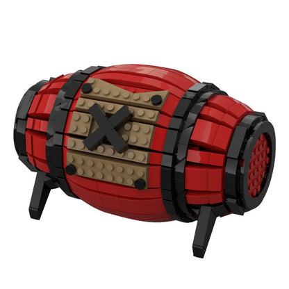 Gunpowder Barrel MOC Building Kit | Pirate Fortress Accessory Model - 1