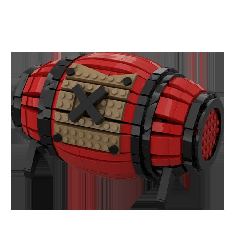 Gunpowder Barrel MOC Building Kit | Pirate Fortress Accessory Model - 3