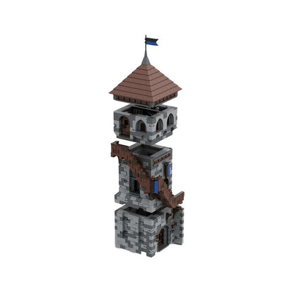 H08 Owl Tower MOC Modular Medieval Castle Building Kit - 2