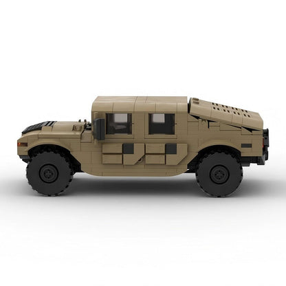 H1 Tactical 4x4 Military Vehicle MOC Building Kit | Off-Road Model - 4