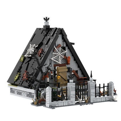 Halloween A Frame House MOC Building Kit | Spooky Cabin Design - 1