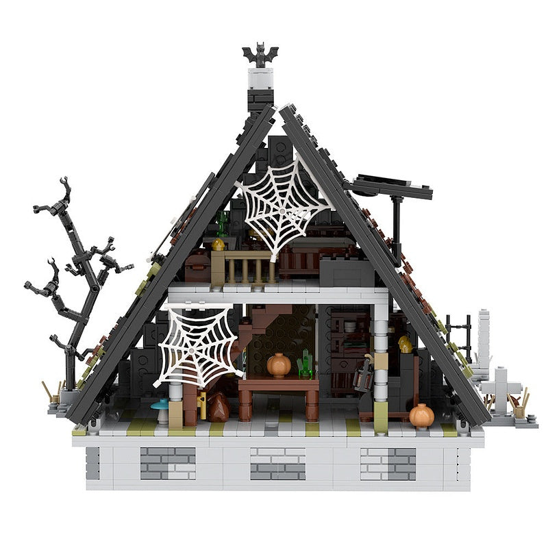 Halloween A Frame House MOC Building Kit | Spooky Cabin Design - 4
