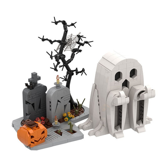 Halloween Ghost MOC Building Kit | Funny Character Display Sculpture - 1