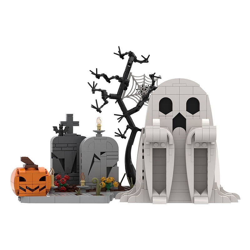 Halloween Ghost MOC Building Kit | Funny Character Display Sculpture - 2