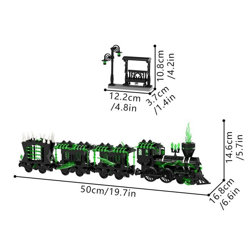 Halloween Ghost Train MOC Building Kit | Haunted Fantasy Locomotive - 7
