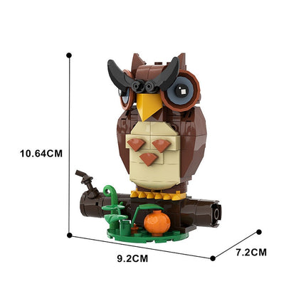 Halloween Owl MOC Brick-Style Display Building Kit - 3