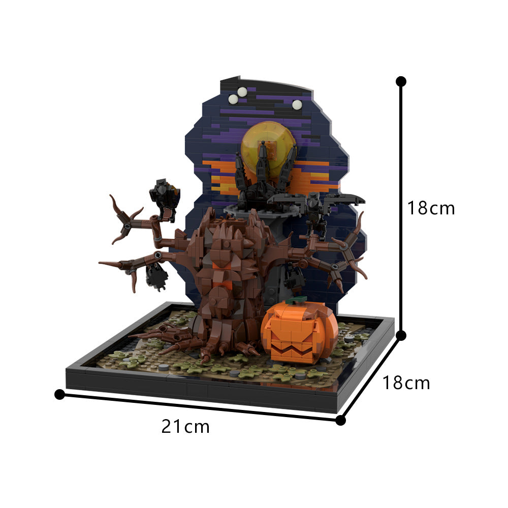 Halloween Tree & Pumpkin Building Kit | LEGO-Compatible MOC - 3