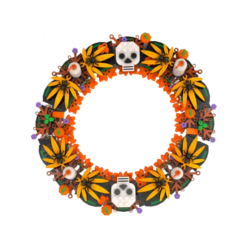 Halloween Wreath Building Kit | LEGO Compatible - 1