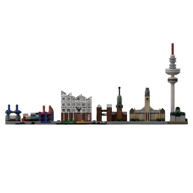 Hamburg Germany Skyline Building Kit | LEGO-Compatible MOC - 1