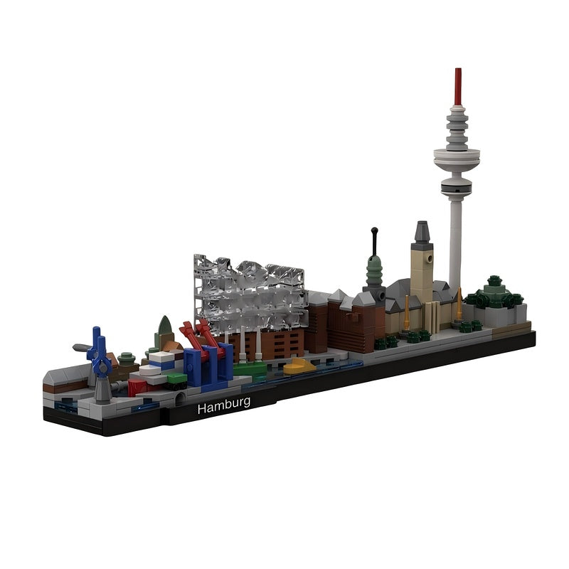 Hamburg Germany Skyline Building Kit | LEGO-Compatible MOC - 2