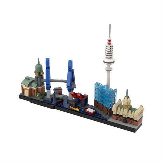 Hamburg Germany Skyline MOC Architecture Building Kit - 1