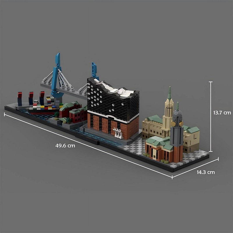 Hamburg Germany Skyline MOC Architecture Building Kit - 3