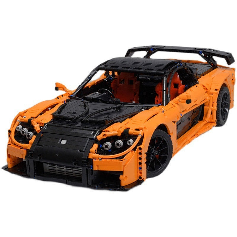 Han's Orange Drift JDM Sports Car Building Kit | Compatible MOC - 1