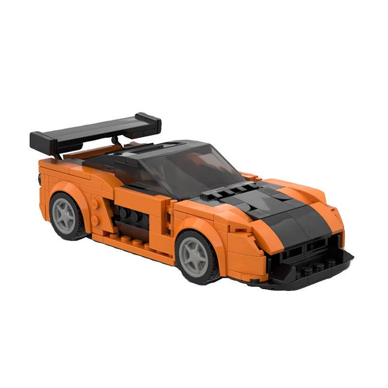 Han's Orange Drift JDM Sports Car Building Kit | Compatible MOC - 2