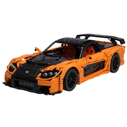 Han's Orange Drift JDM Sports Car Building Kit | Compatible MOC - 3