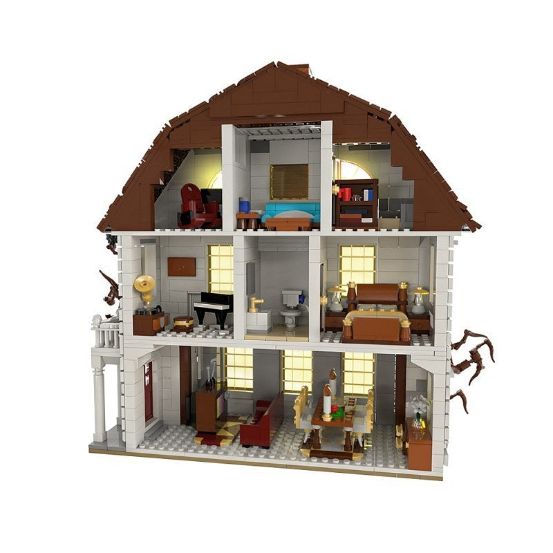 Haunted Apartment MOC Building Kit | Horror Architecture Model - 4
