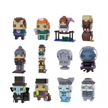 Haunted Manor Ghost Character BrickHeadz Building Kit | LEGO-Compatible MOC - 1