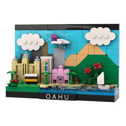 Hawaii Island Beach Postcard Building Kit | LEGO-Compatible MOC - 1