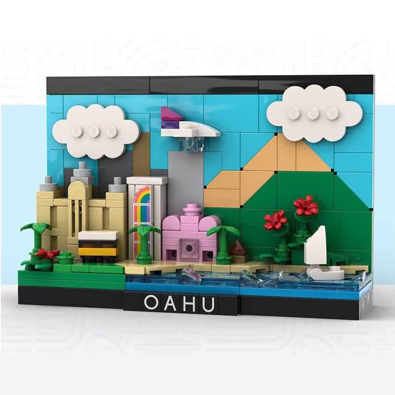 Hawaii Island Beach Postcard Building Kit | LEGO-Compatible MOC - 2