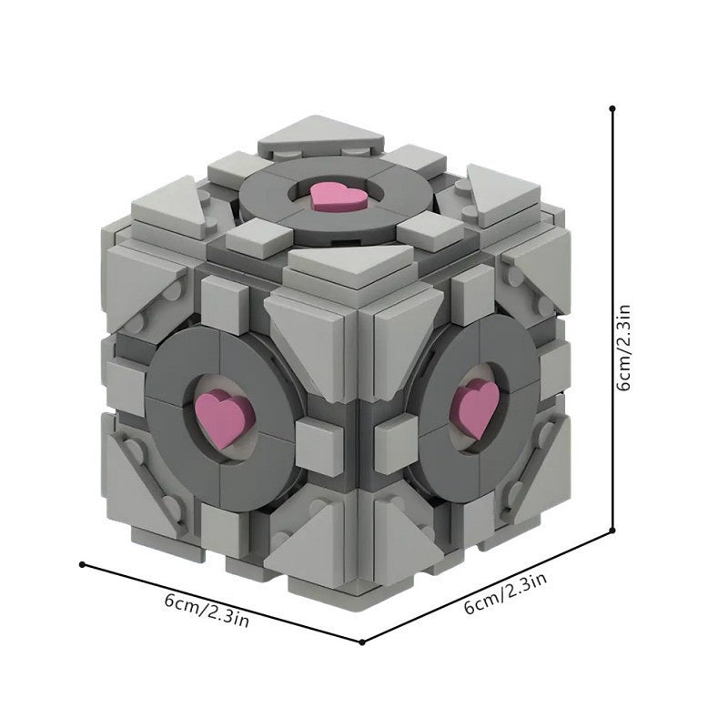 Heart Core Companion Cube MOC Decor Building Kit - 3