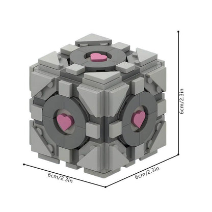 Heart Core Companion Cube MOC Decor Building Kit - 3