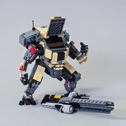 Heavy Combat Mech Titan Building Kit with Predator Cannon | Compatible MOC - 2