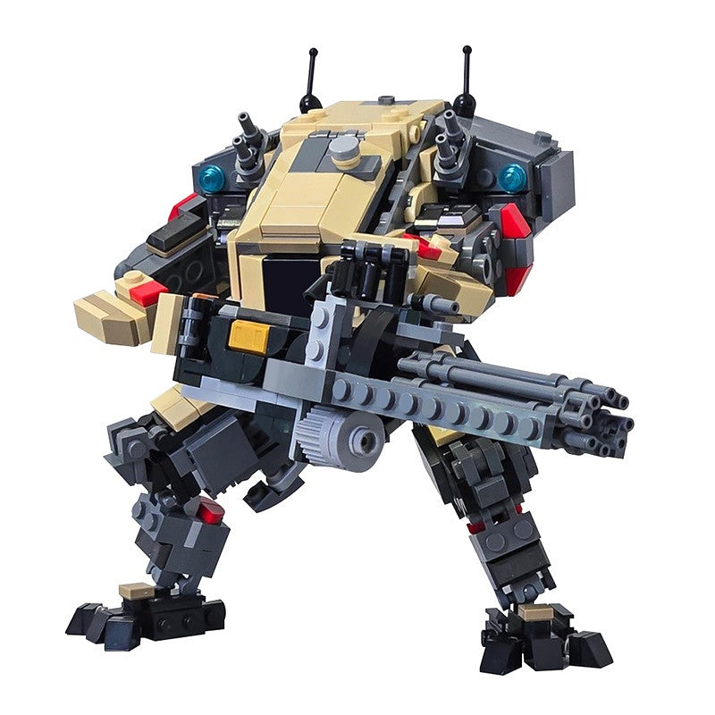 Heavy Combat Mech Titan Building Kit with Predator Cannon | LEGO-Compatible MOC - 1