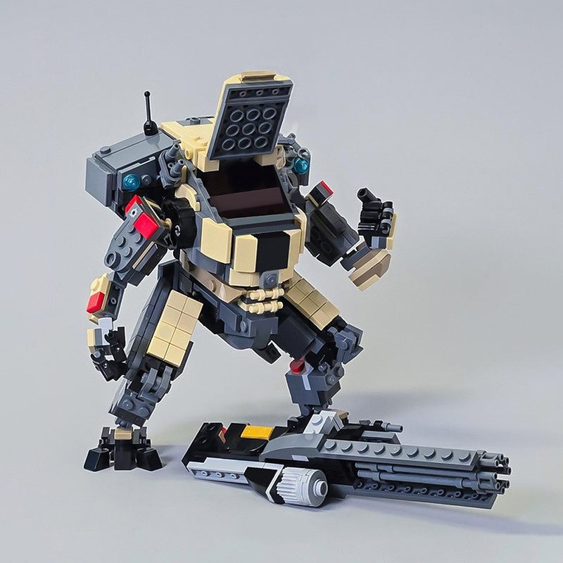 Heavy Combat Mech Titan Building Kit with Predator Cannon | LEGO-Compatible MOC - 2