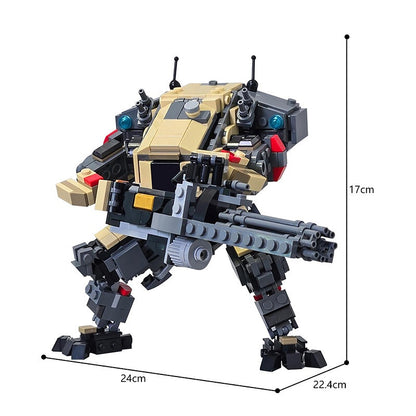 Heavy Combat Mech Titan Building Kit with Predator Cannon | LEGO-Compatible MOC - 4