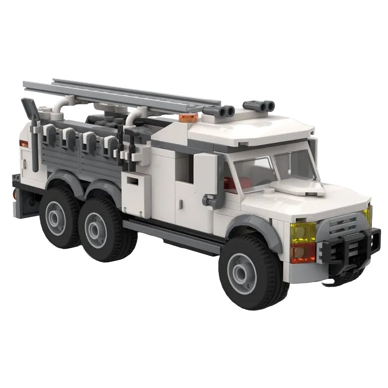 Heavy Duty Service Truck MOC Building Kit | Utility Vehicle Model - 1