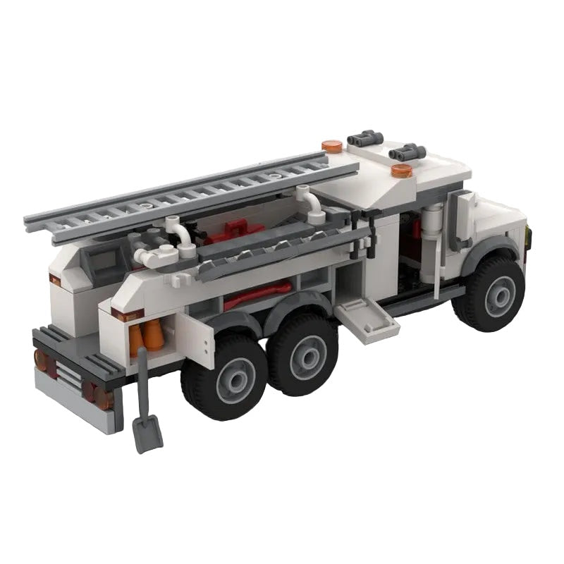Heavy Duty Service Truck MOC Building Kit | Utility Vehicle Model - 2