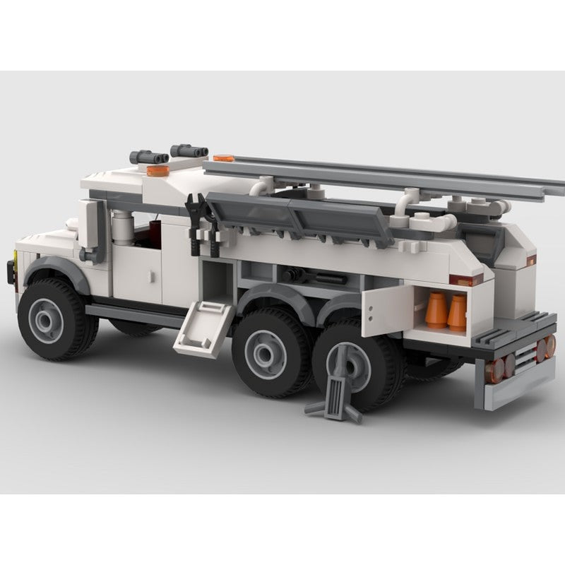 Heavy Duty Service Truck MOC Building Kit | Utility Vehicle Model - 4