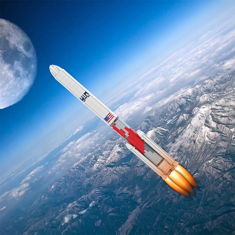 Heavy-Lift Vulcan Rocket MOC Building Kit | 1:110 Scale Space Model - 7