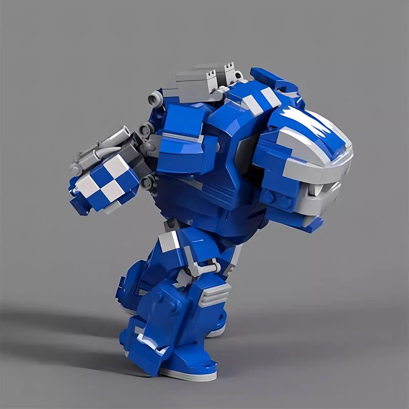 Heavy Lifting Blue Mecha Mk 38 Robot Building Kit | LEGO-Compatible MOC - 3