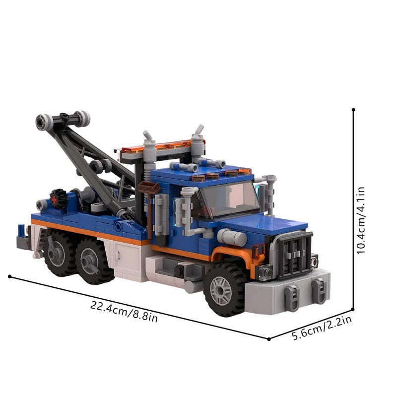 Heavy Wrecker Tow Truck MOC Building Kit | Recovery Vehicle Model - 5