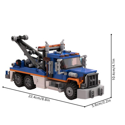 Heavy Wrecker Tow Truck MOC Building Kit | Recovery Vehicle Model - 5