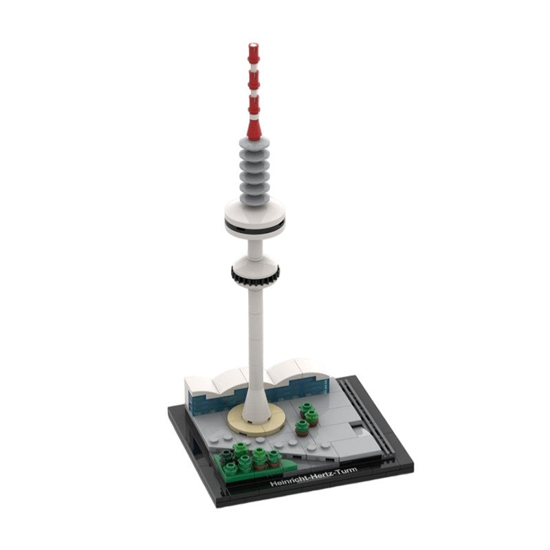 Heinrich Hertz Tower Hamburg Architecture Building Kit | LEGO-Compatible MOC - 2