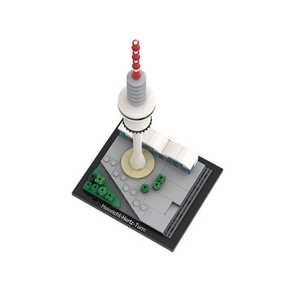 Heinrich Hertz Tower Hamburg Architecture Building Kit | LEGO-Compatible MOC - 3