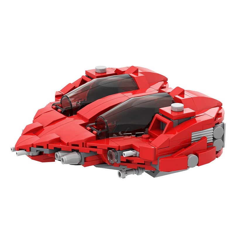Herz-Class Heart Interceptor MOC Building Kit | Futuristic Starfighter - 1
