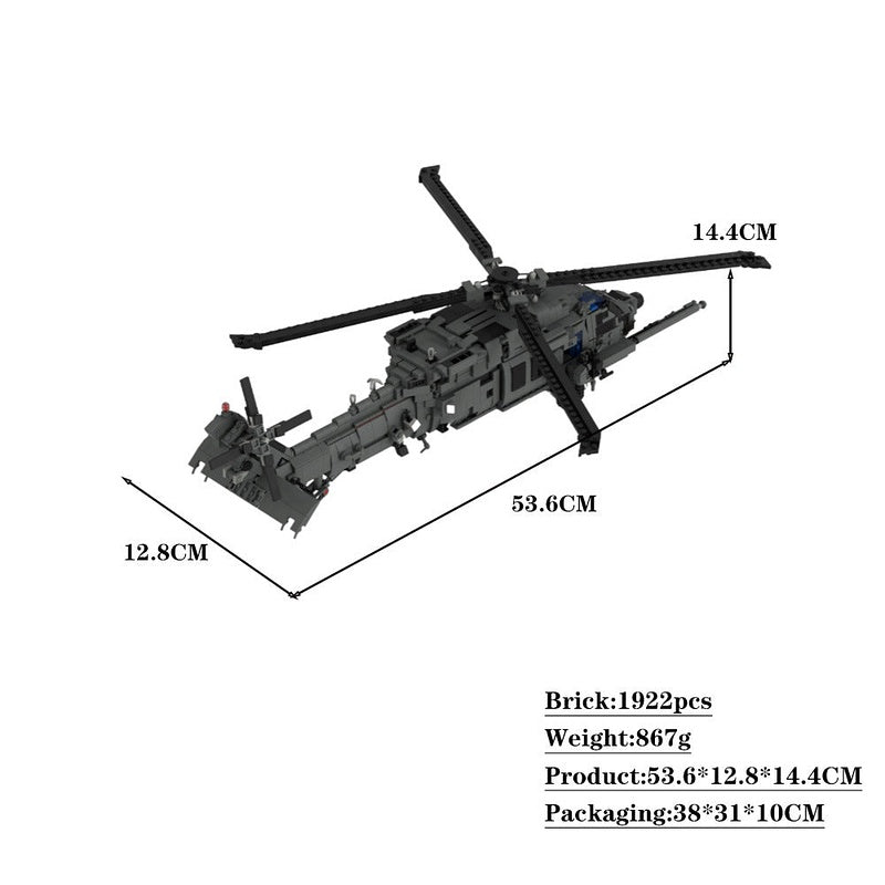 HH-60W Rescue Helicopter MOC Building Kit | Aviation Vehicle Model - 4