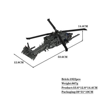 HH-60W Rescue Helicopter MOC Building Kit | Aviation Vehicle Model - 4