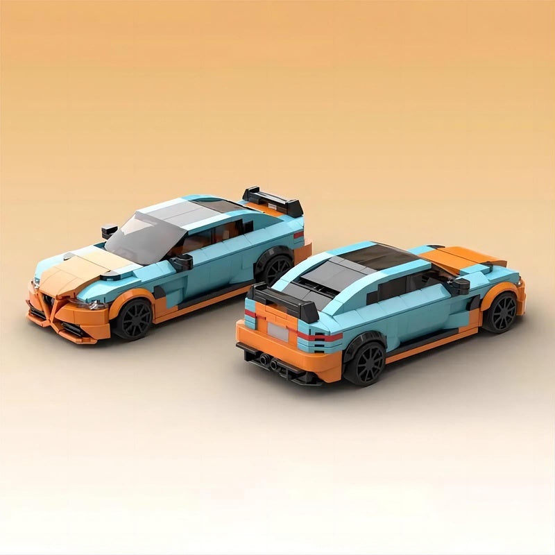 High-Performance Italian Sport Sedan MOC Building Kit | Vehicle Model - 3