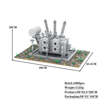 High Voltage Electrical Substation: Power Transformer | LEGO-Compatible MOC - 3